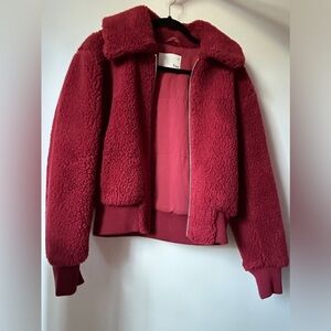 Aritzia Wilfred teddy bear coat